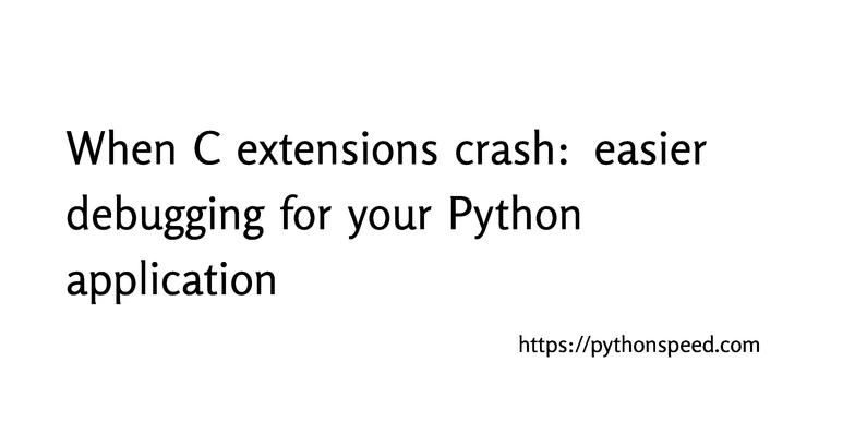 Extending Python with C